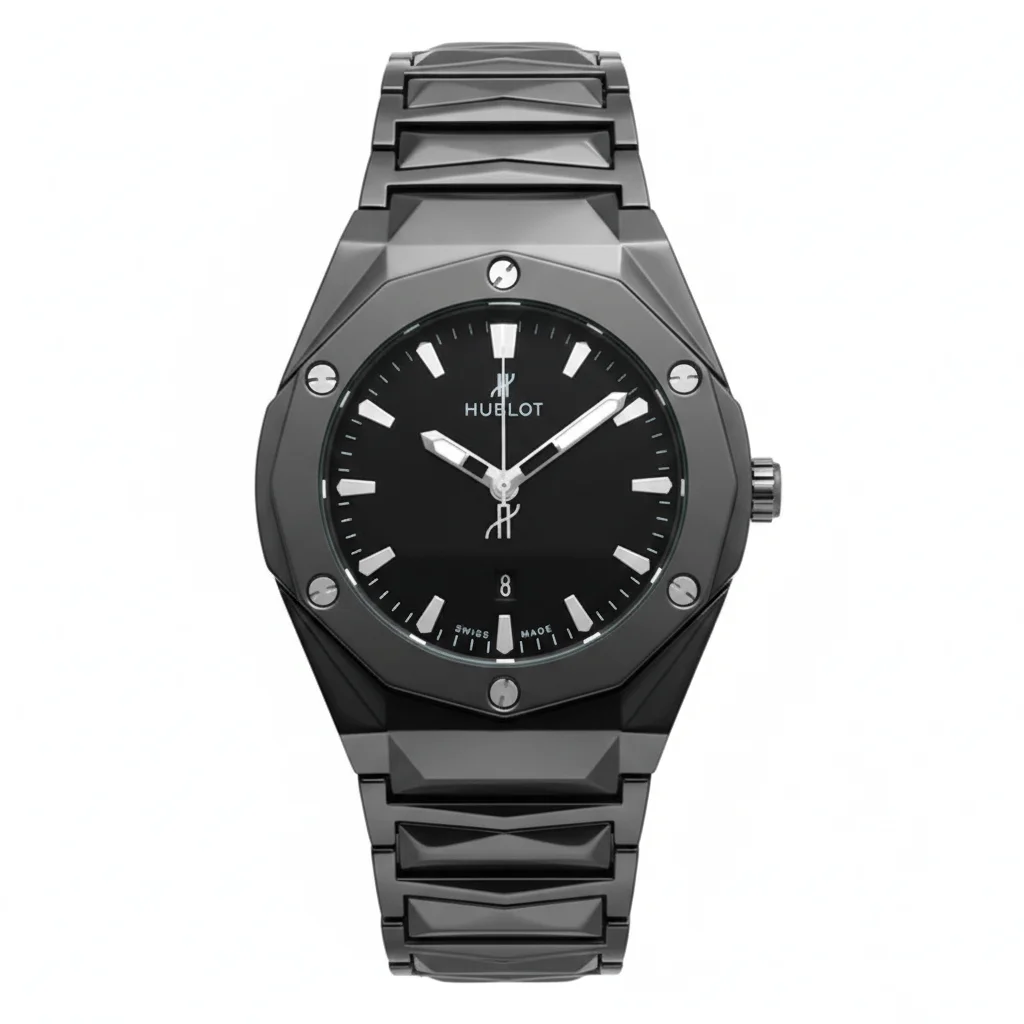 Hublot Geneve Butterfly Lock Chain Watch | Black - Image 4