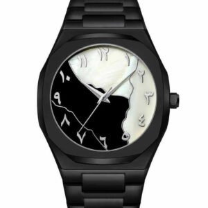 আরবিক ঘড়ি – সাদা এবং কালো